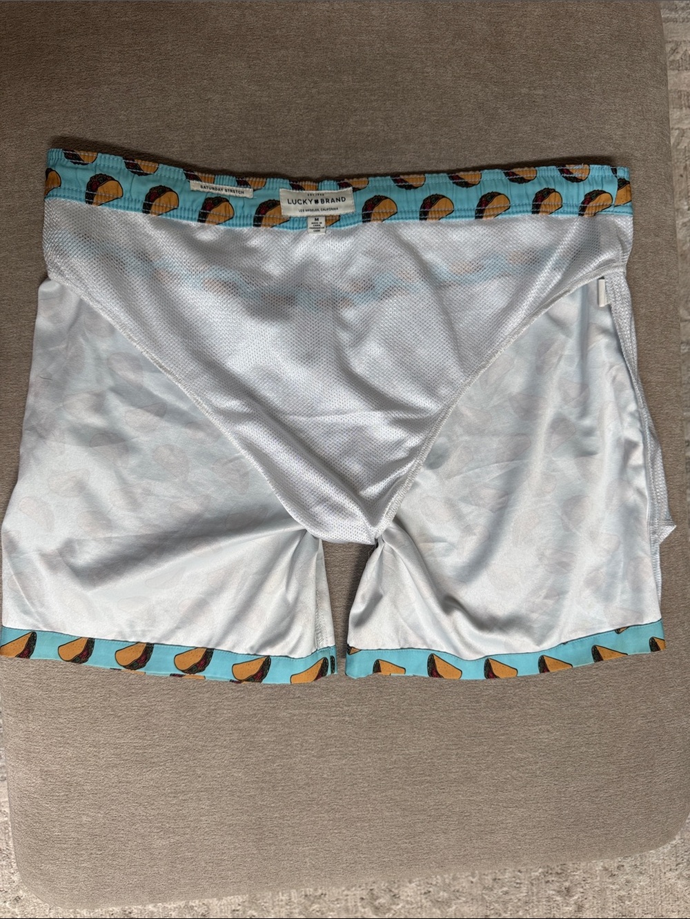 Lucky Brand Aqua Swim Trunks with Taco Print - Picture 5 of 8